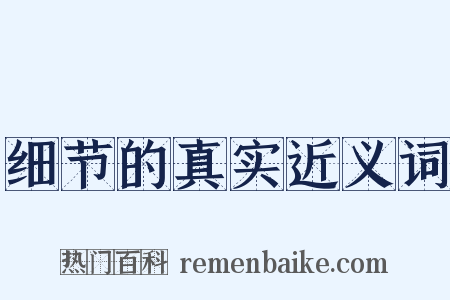 细节的真实近义词是什么意思的图片